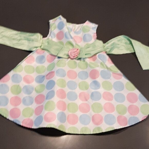 George White with Pastel Polka-dot Dress with Bottoms - Picture 2 of 11